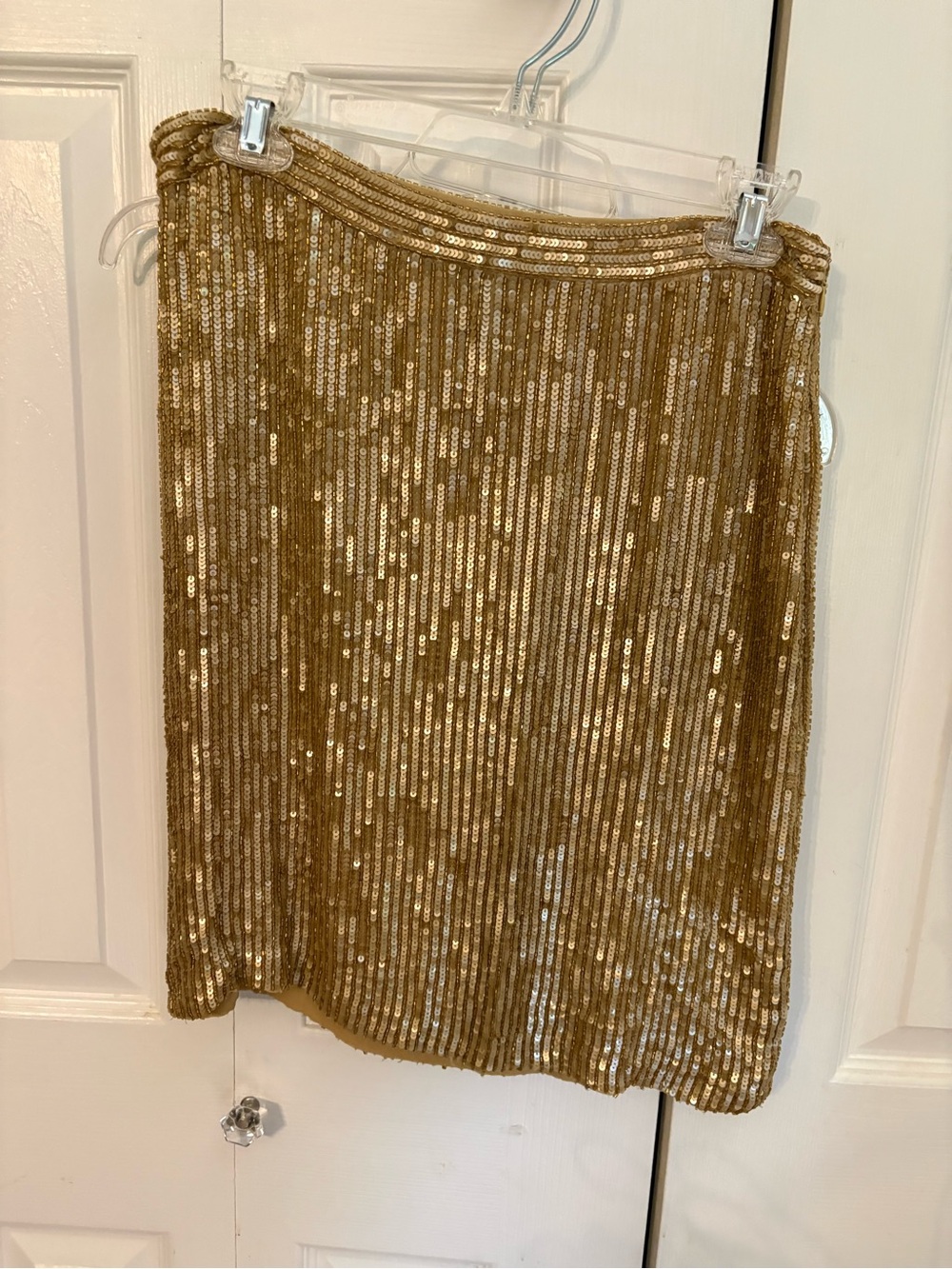 INC International Concepts Gold Sequin Mini Skirt